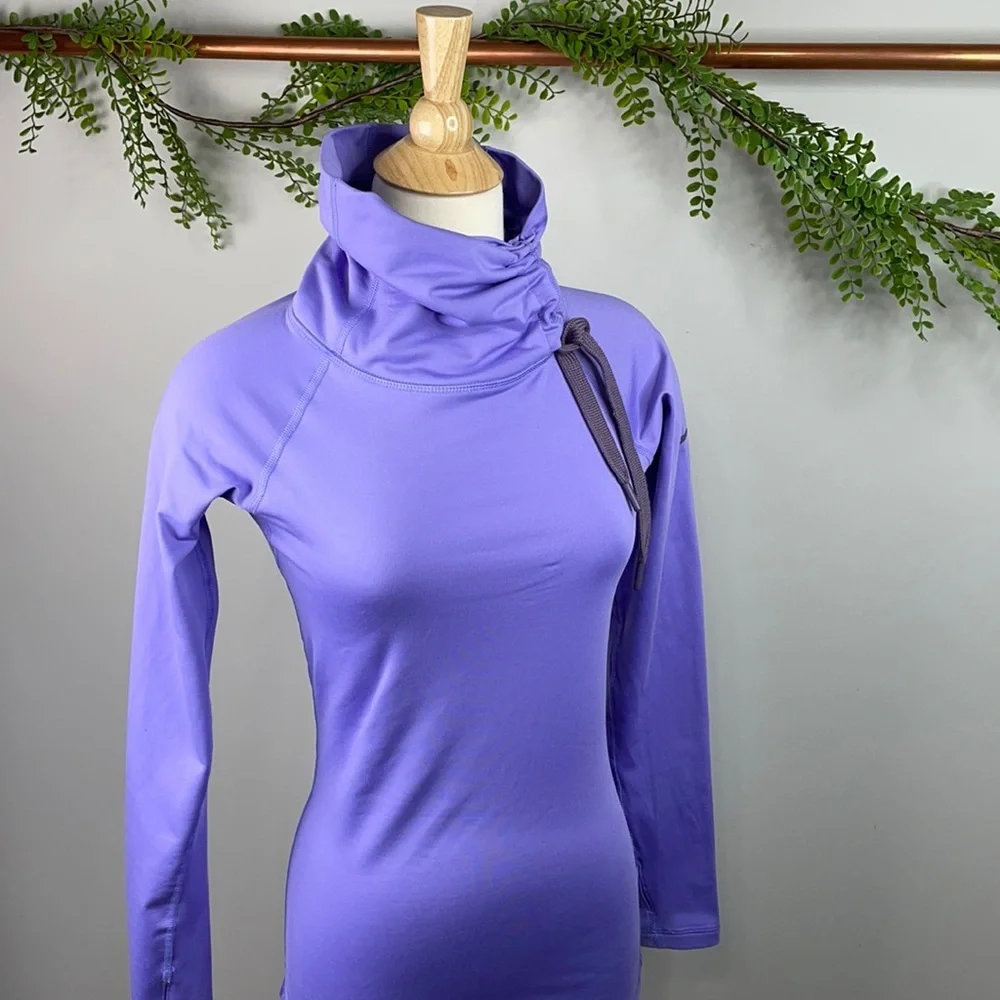 Nike Pro cowl neck lavender running pullover S - Picture 1 of 7
